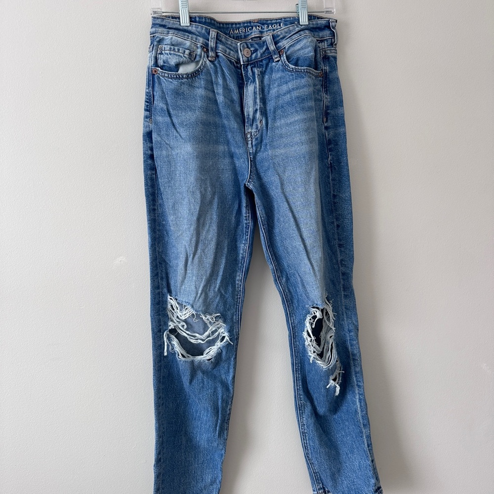 American Eagle Outfitters Blue Ankle Cropped Jeans